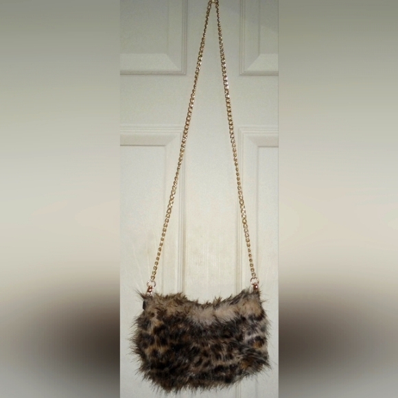 Faux Fur Fuzzy Crossbody Shoulder Bag Clutch Purse - Picture 3 of 5